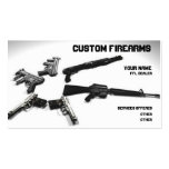 Black and White firearms ffl dealer Business card