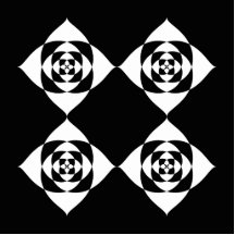 Black and White Floral Design. Cut Out