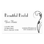 Black and White Floral Elegance Business Card