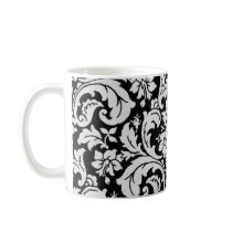 Black and White Floral Mugs