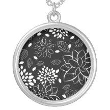 Black and White Floral Pattern Jewelry