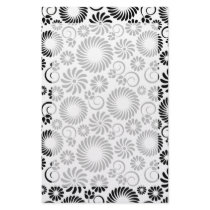 Black and white floral Stationery