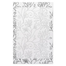 Black and white floral Stationery