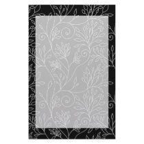 Black and white floral Stationery
