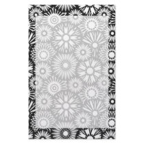 Black and white floral Stationery