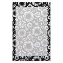 Black and white floral Stationery