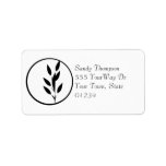 Black and White Flower Mailing Label