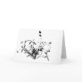 Black And White Flowers Greeting Cards