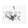 Black And White Flowers Post Card