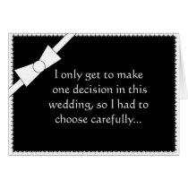 Black and White Funny Groomsman Request Card cards