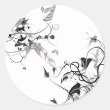 Black and White garden stickers