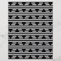 Black and White Geometric Pattern with Stripes. Flyer