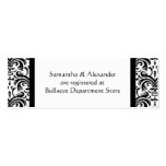 Black and White Gift Registry Insert Cards