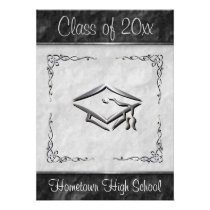 Black and White Graduation Invitations invitations