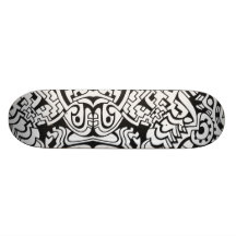 Black and white graffiti minimal art skate boards