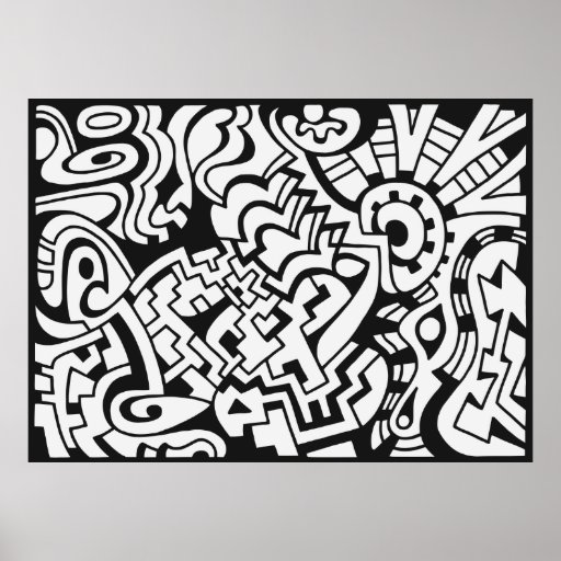 Black and white graffiti street art posters | Zazzle