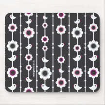 Black and white graphic mousepad
