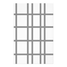 Black and white grid pattern custom stationery