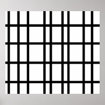 Black and white grid pattern print