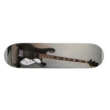 Black and White Guitar Custom Skate Board