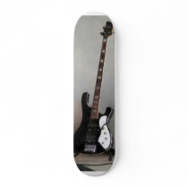 Black and White Guitar Custom Skate Board
