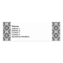 Black and white handpainted doodles business card