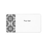 Black and white handpainted doodles personalized address label