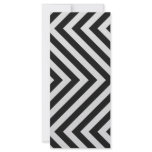 Black and White Hazard Stripes Textured Rack Card Design