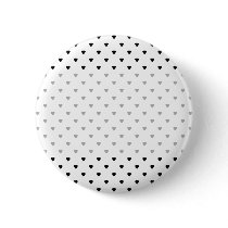 Black and White Hearts Pattern. Buttons