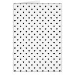 Black and White Hearts Pattern. Cards