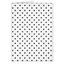 Black and White Hearts Pattern. Cards