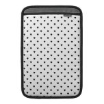 Black and White Hearts Pattern. MacBook Sleeve