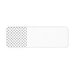Black and White Hearts Pattern. Return Address Label