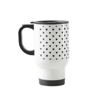 Black and White Hearts Pattern. Mug