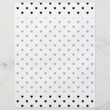 Black and White Hearts Pattern. Personalized Flyer