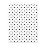 Black and White Hearts Pattern. Post Card