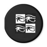 black and white Horus eyes Refrigerator Magnet
