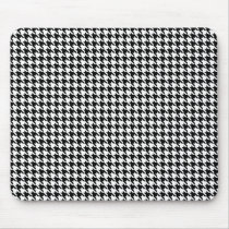 Black and White Hounds Tooth Mousepad mousepads