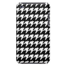 Black and white houndstooth barely there iPod covers