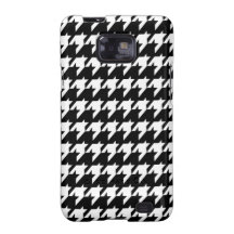Black and white houndstooth samsung galaxy s2 cases