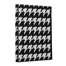 Black and white houndstooth iPad folio cover