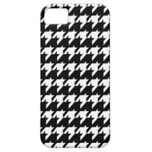 Black and white houndstooth iPhone 5 case