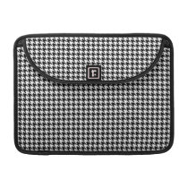 Black and White Houndstooth Macbook Pro Sleeve macbook sleeves