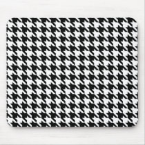 Black and White Houndstooth Mouse Mat mousepads