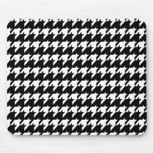Black and white houndstooth mousepads
