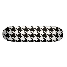 Black and White Houndstooth Skate Deck