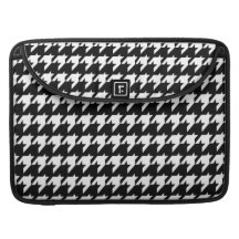Black and white houndstooth sleeve for MacBook pro