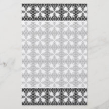 Black and White Intricate Pattern. Flyer