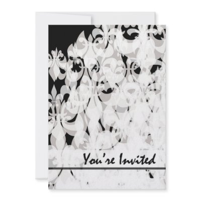Black and White Personalized Invitation by abnersabsctracts
