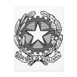 Black and white Italian Republic, Italy Post Cards